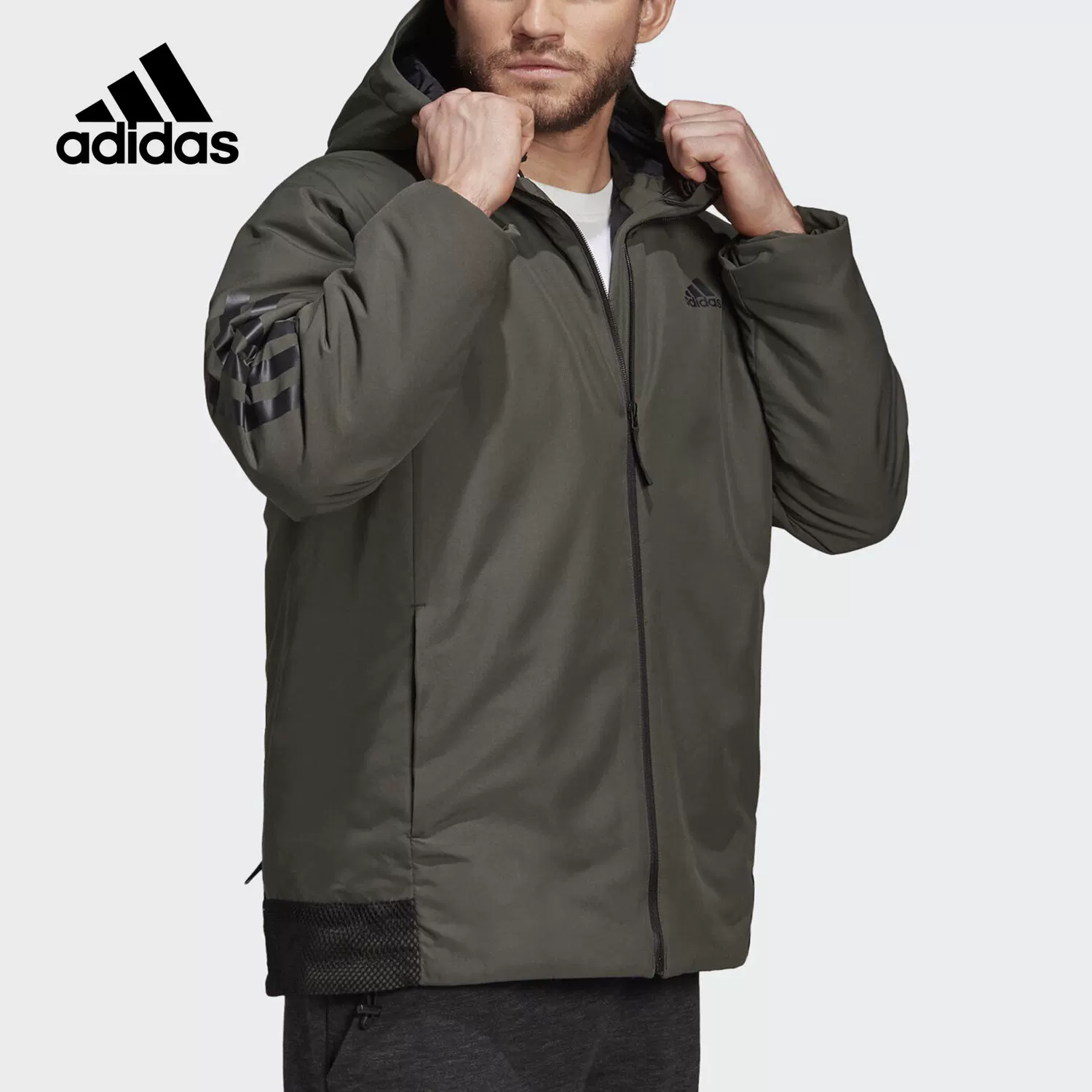 Adidas/阿迪达斯 Keep warm travel sports down jacket with hood