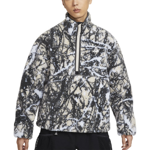 Nike/耐克正品当季款男士仿羊羔绒半拉链卫衣FZ8623-104 - 图3