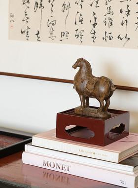 ladylike 沉香木雕生肖马摆件 家居书房办公室桌面马到成功装饰品