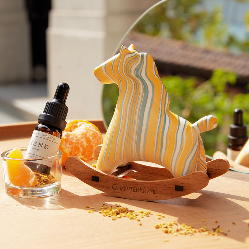 小木马香薰拓香石马年礼物陶瓷摆件无火家居玄关入户新年生日礼盒,淘宝优惠券,粉丝福利购,淘宝优惠卷