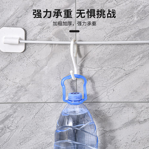 整理师推荐厨房s型挂钩带夹子免打孔强力承重吊钩卫生间挂钩环扣 - 图1