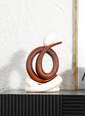 跨境家居用艺术盘腿坐姿人创意品开放间格酒柜G25135件房装饰品摆