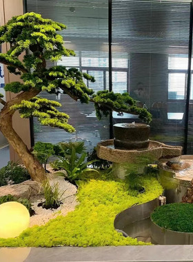 仿真松树迎客松美人松假树大型A商场酒店室内景观装饰盆景绿植摆