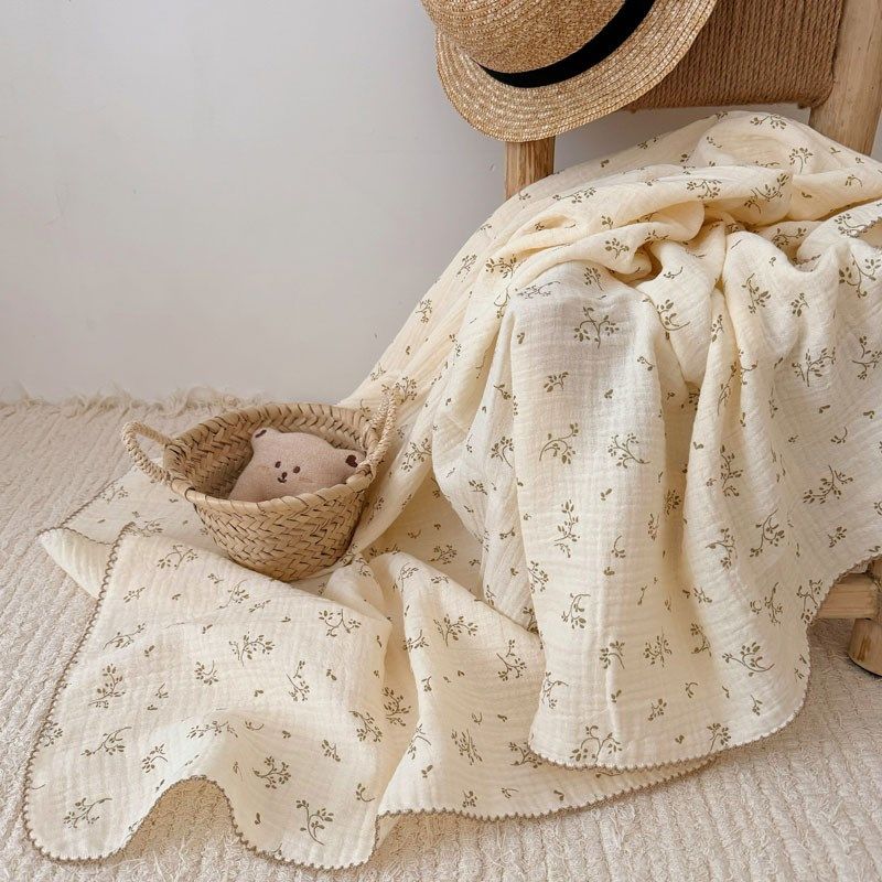 新生婴儿全棉双层纱盖毯儿童沙巾B薄款抱被初生宝宝推车毯浴巾包,淘宝优惠券,粉丝福利购,淘宝优惠卷