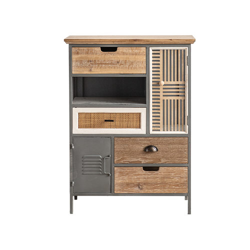 美式复古做旧工业风斗柜铁艺民宿客厅储物展示Q柜子装饰模型展示 - 图3