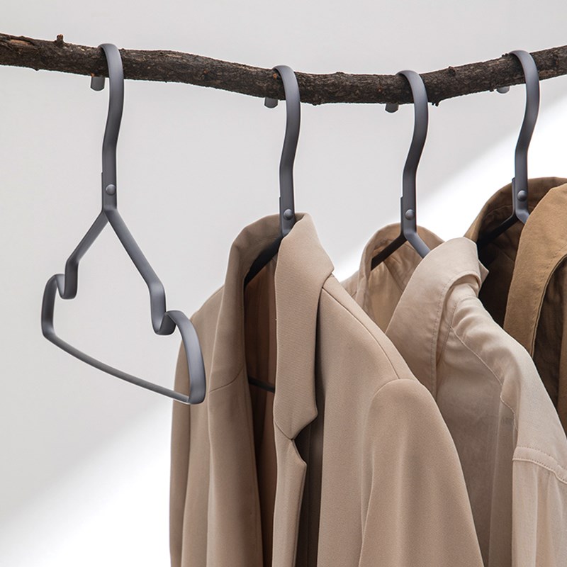 太空铝合金衣架加粗加厚实心挂衣A家用衣撑无痕防滑轻奢高级晾衣 - 图1