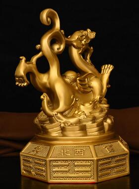铜四神兽摆件铜青龙白虎朱雀玄武铜四方神摆件家居工艺礼品摆设