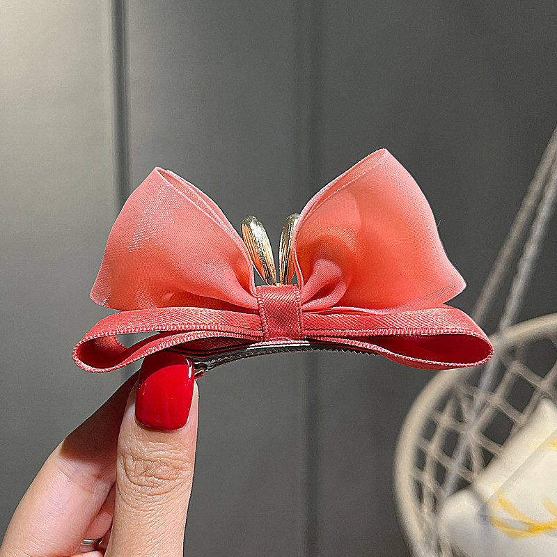 女童夏季清新立体蝴蝶结发夹头饰儿童甜美可爱珍珠小兔子发卡顶夹,淘宝优惠券,粉丝福利购,淘宝优惠卷