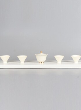 新中式陶瓷茶具组合样板房间售楼处办公室茶几茶室客厅工艺品摆件