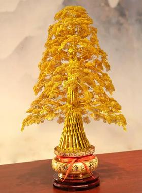 金钱树富贵有余轻奢铜丝铝线发财树开业乔迁送礼高档客厅高端摆件