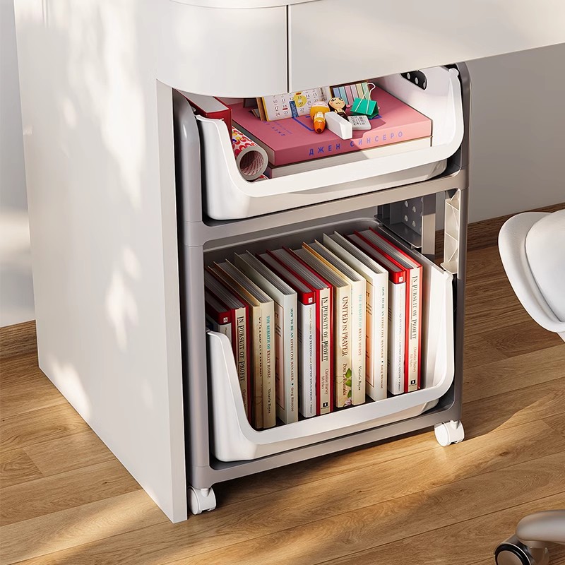 School bag mobile storage rack student dormitory under desk bookshelf