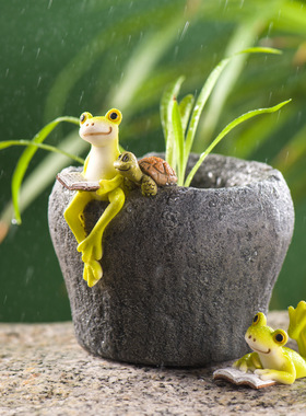 日式卡通青蛙摆件创意花园装饰品