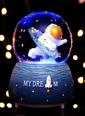 雪花水晶球可旋转公主八音盒