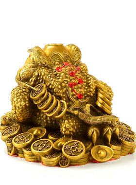 全铜金蟾招财家居装饰品客厅玄关金蝉摆设店铺开业送礼中式工艺品