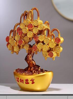 招财大象酒柜电视柜中式轻奢创意客厅玄关摆件一对家居乔迁装饰品