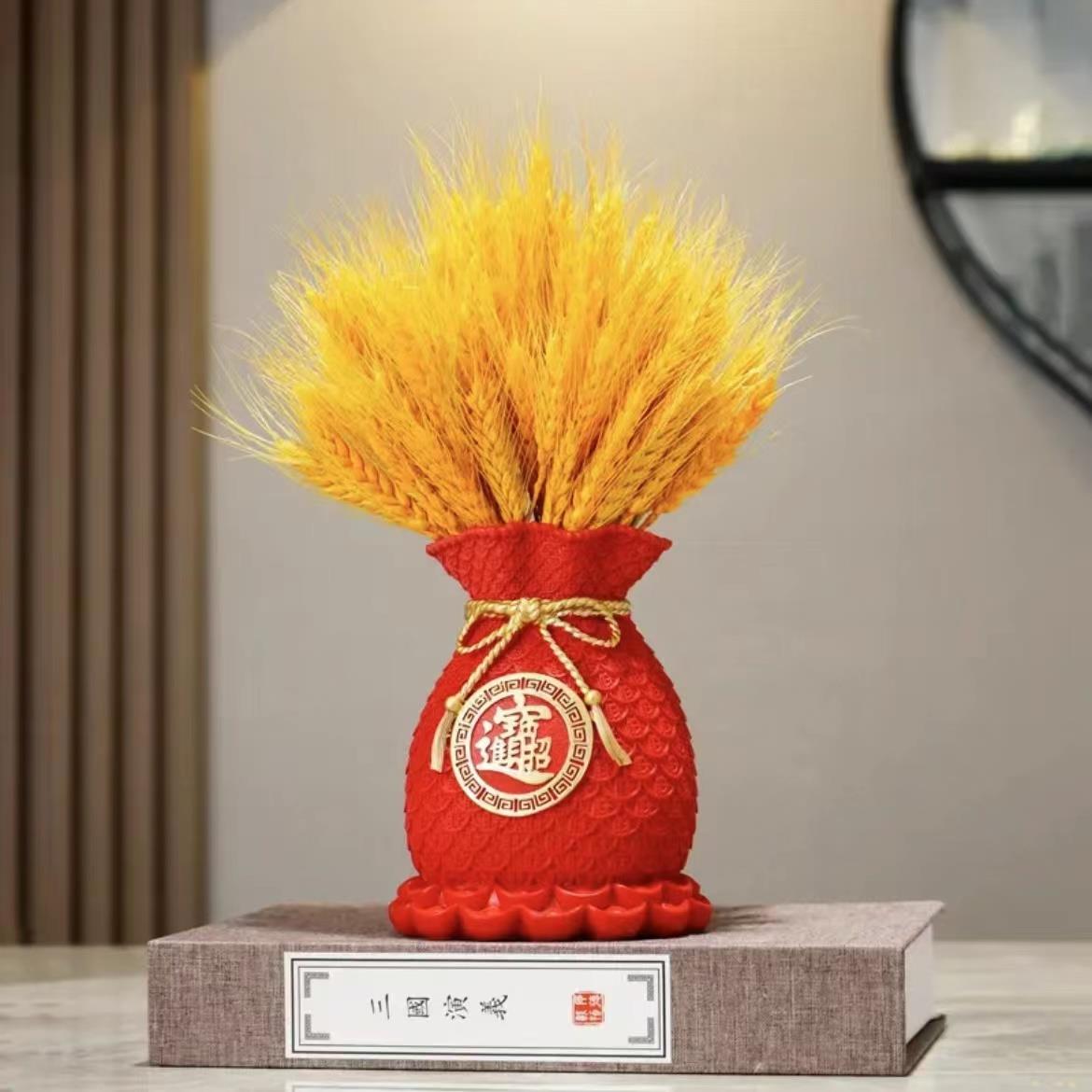 乔迁之喜福袋麦穗大麦开业送礼客厅玄关电视柜酒柜家居摆件寓意好 - 图1