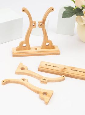 厂家直供团扇架榉木扇架现货木质扇托宫扇扇架婚庆古风实木扇架