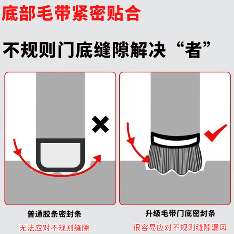 门缝门底密封条隔音门贴超静音挡板防风卧室门房门隔音条防虫挡光 - 图3