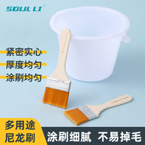 Nylon Hairbrush Clear Grey Soft Hair Cleaning Brush Small Brush Small Number Row Brush Industrial Paint Brush No Mark Brushed Barbecue Brush