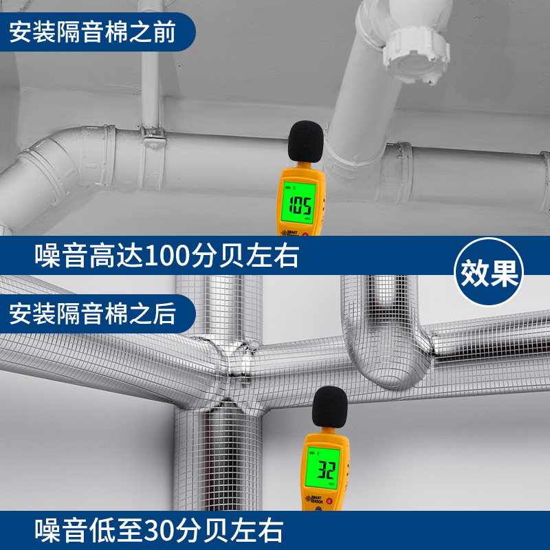 包下水管道隔音棉卫生间下水管隔音棉排水吸音棉消音棉自粘静音王 - 图3