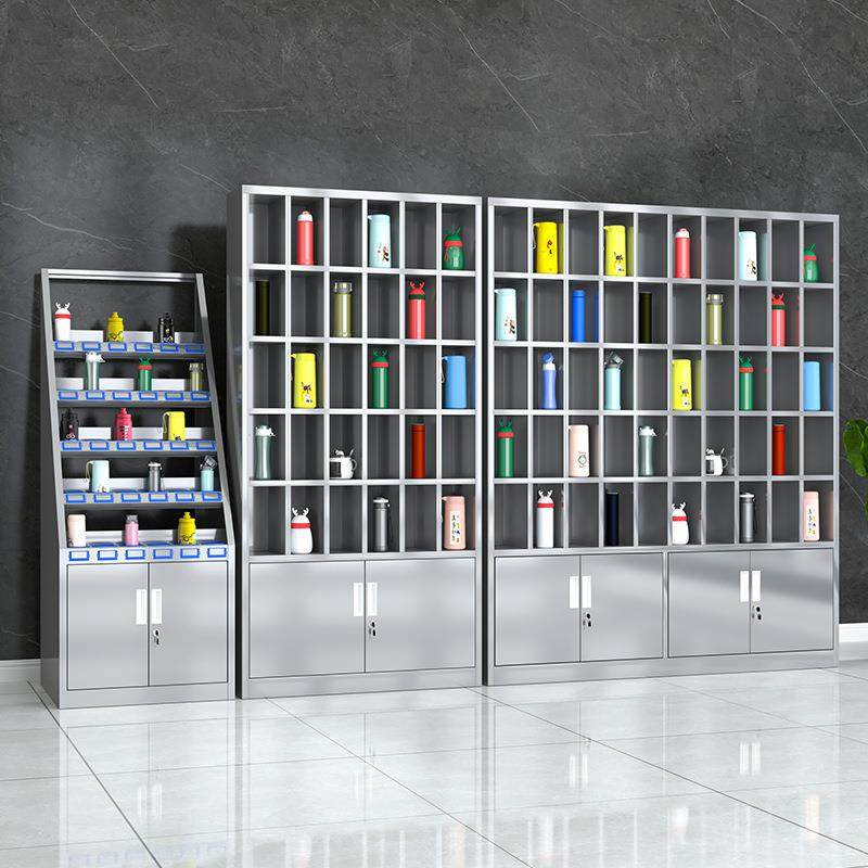 不锈钢水杯柜员工茶杯柜茶水间存放架车间水杯架子工厂多格储物柜,淘宝优惠券,粉丝福利购,淘宝优惠卷