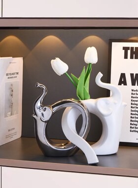 象亲象爱酒柜装饰品摆件轻奢客厅玄关电视柜玻璃柜子家居