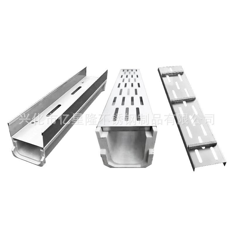 鹅卵石水沟盖板加工304户外u型排水槽不锈钢沟盖板厂家 - 图3