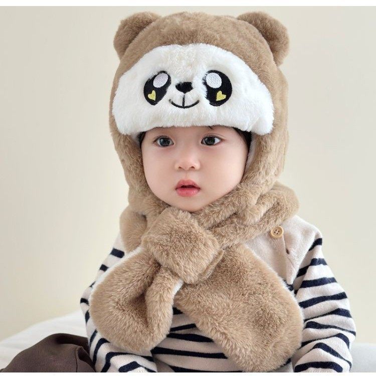 新款儿童帽子宝宝可爱卡皮巴拉毛绒帽女童冬季加厚防寒保暖护耳帽,淘宝优惠券,粉丝福利购,淘宝优惠卷