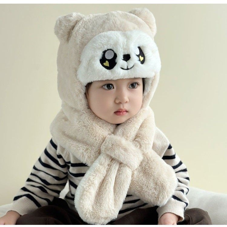 新款儿童帽子宝宝可爱卡皮巴拉毛绒帽女童冬季加厚防寒保暖护耳帽,淘宝优惠券,粉丝福利购,淘宝优惠卷