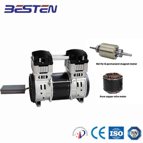 1HP750W直流无油空气压缩机车用打气泵火车直流空压机DC80V72V110 - 图1