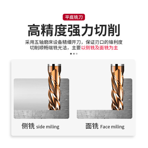 55度4刃加长平底立铣刀钨钢硬质合金钢用CNC加工中心数控超硬专用 - 图1
