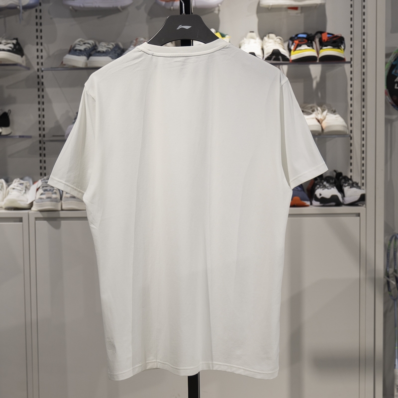 李宁正品健身系列男子运动圆领LOGO印花速干凉爽短袖T恤ATST573-2 - 图0