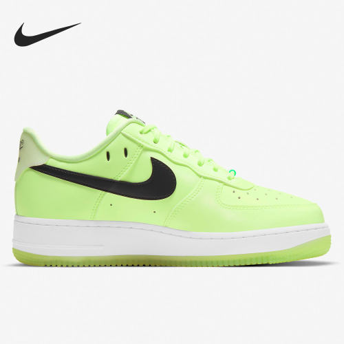 Nike/耐克正品Air Force1 Smile AF1白绿 夜光空低帮板鞋CT3228 - 图0