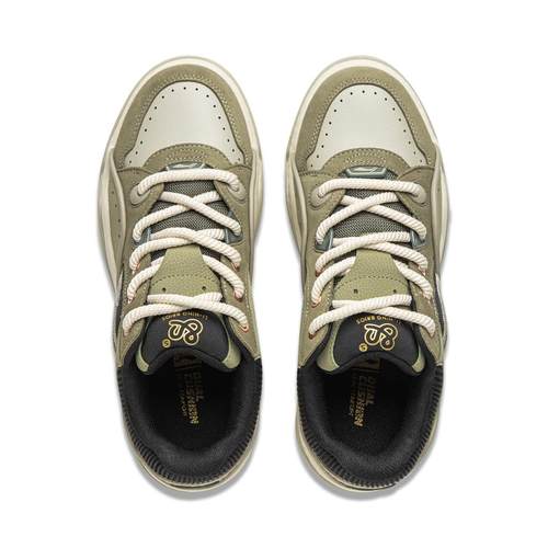 李宁正品布欧男子经典时尚潮流休闲透气耐磨运动低帮板鞋AGCV463 - 图1