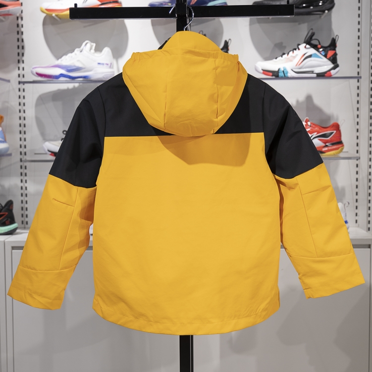 李宁正品户外系列男大童宽松保暖三合一运动羽绒冲锋衣YWBU013-3 - 图0