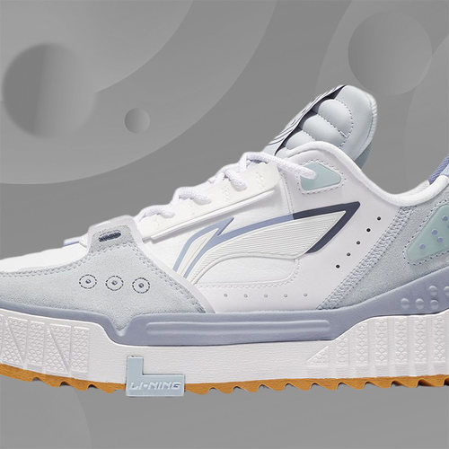 正品李宁 22 春季男鞋时尚经典小白鞋低帮舒适休闲板鞋 AGCS075-4 - 图1