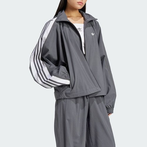 Adidas/阿迪达斯正品三叶草女士梭织休闲立领运动外套JY8879 - 图0