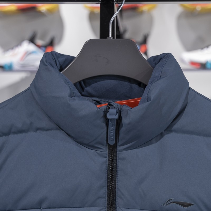 李宁正品冬季新款健身系列男子防泼水保暖运动羽绒服AYMU097-6 - 图1