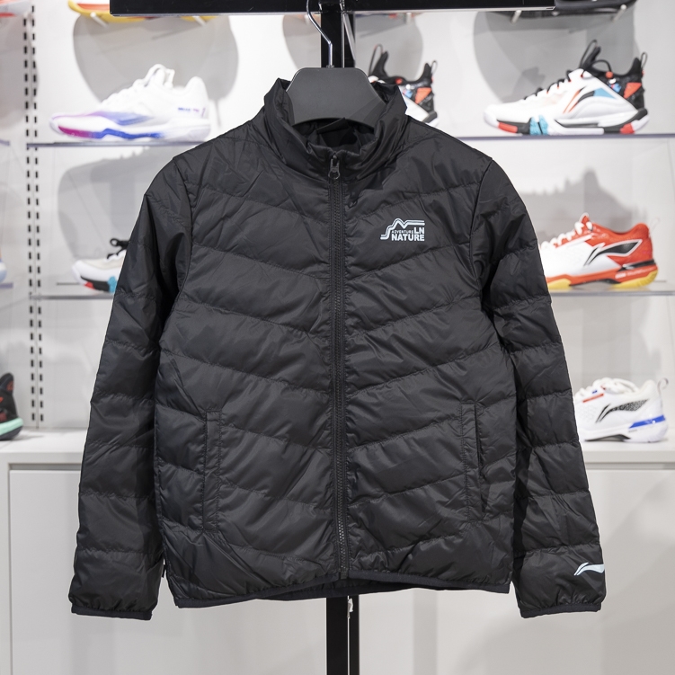 李宁正品户外系列男大童宽松保暖三合一运动羽绒冲锋衣YWBU013-3 - 图1