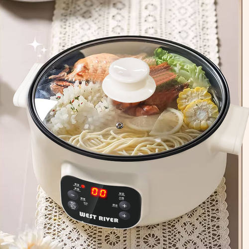 德国智能电热锅电炒锅多功能一体炒菜锅电火锅宿舍料理蒸煮电煮锅 - 图3