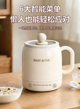 新款电煮杯迷你保温陶瓷内胆奶锅电煮小型多功能电热杯便携养生杯