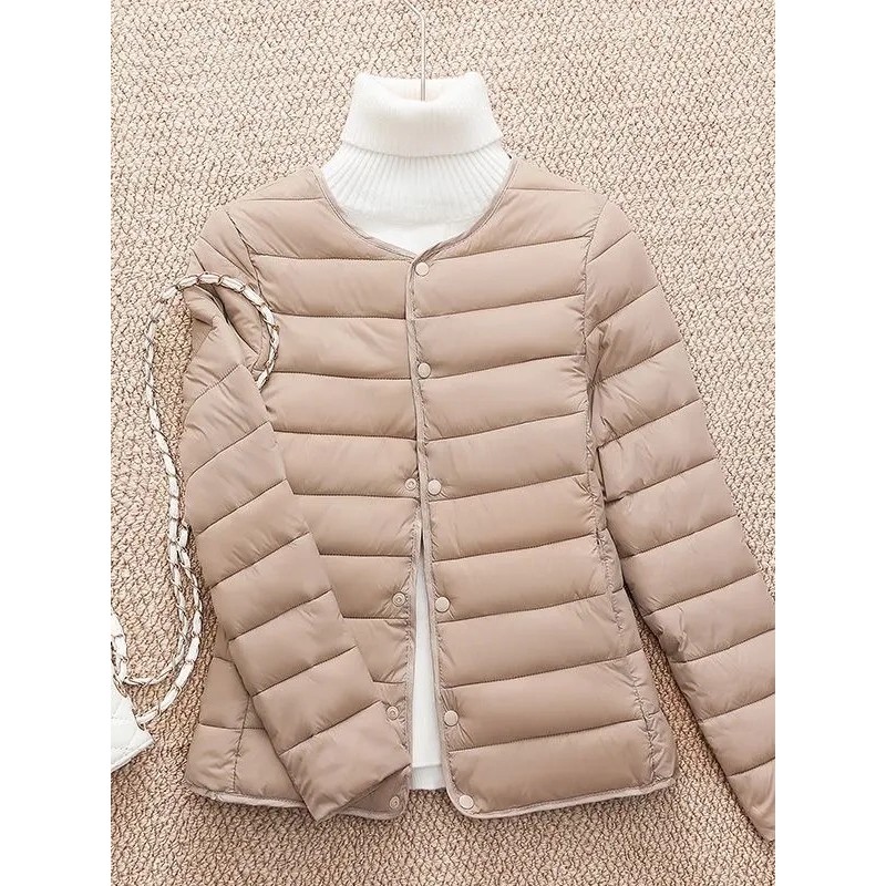 棉服女2025新款韩版修身内搭轻薄小棉衣棉袄外穿短款秋冬外套,淘宝优惠券,粉丝福利购,淘宝优惠卷