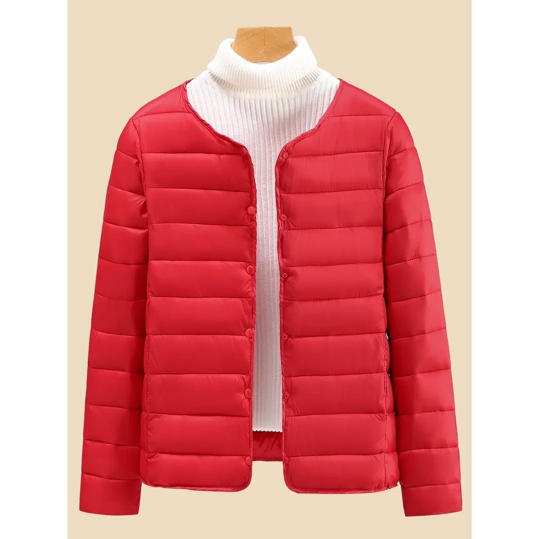 棉服女2025新款韩版修身内搭轻薄小棉衣棉袄外穿短款秋冬外套,淘宝优惠券,粉丝福利购,淘宝优惠卷