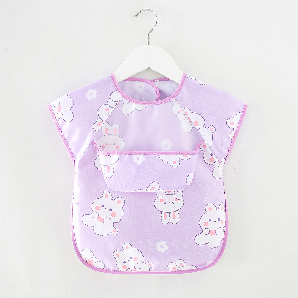 Baby eating bib, rice bag, children's waterproof and anti-dirty vest-style smock, kindergarten baby food supplement sleeveless apron