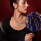 Zhou Taisheng Hetian Jade Dragon Carving Peaceful Buckle Braided Rope Pendant is a trendy holiday birthday gift for boyfriend, girlfriend, wife and mother.