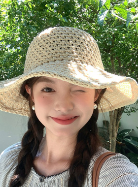 高品质镂空渔夫帽子女夏款防晒