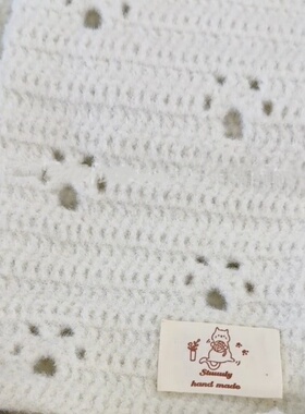 猫爪踏雪保暖成品围巾纯手工钩织diy材料包软糯毛线送女友礼物