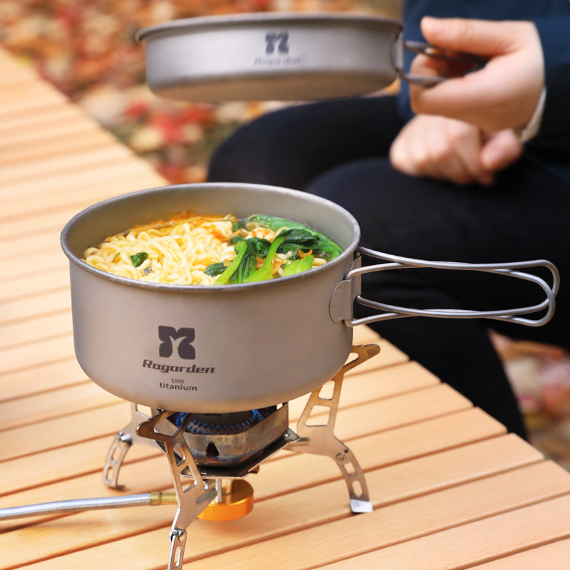 诺歌花园户外锅具露营炊具野营套锅纯钛卡式炉专用锅野炊烧水煮饭,淘宝优惠券,粉丝福利购,淘宝优惠卷
