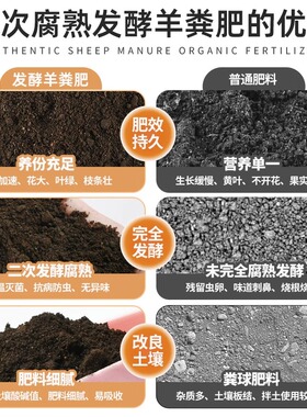 羊粪发酵有机肥农家肥种菜通用型肥料蔬菜养花家用花卉盆栽种花肥