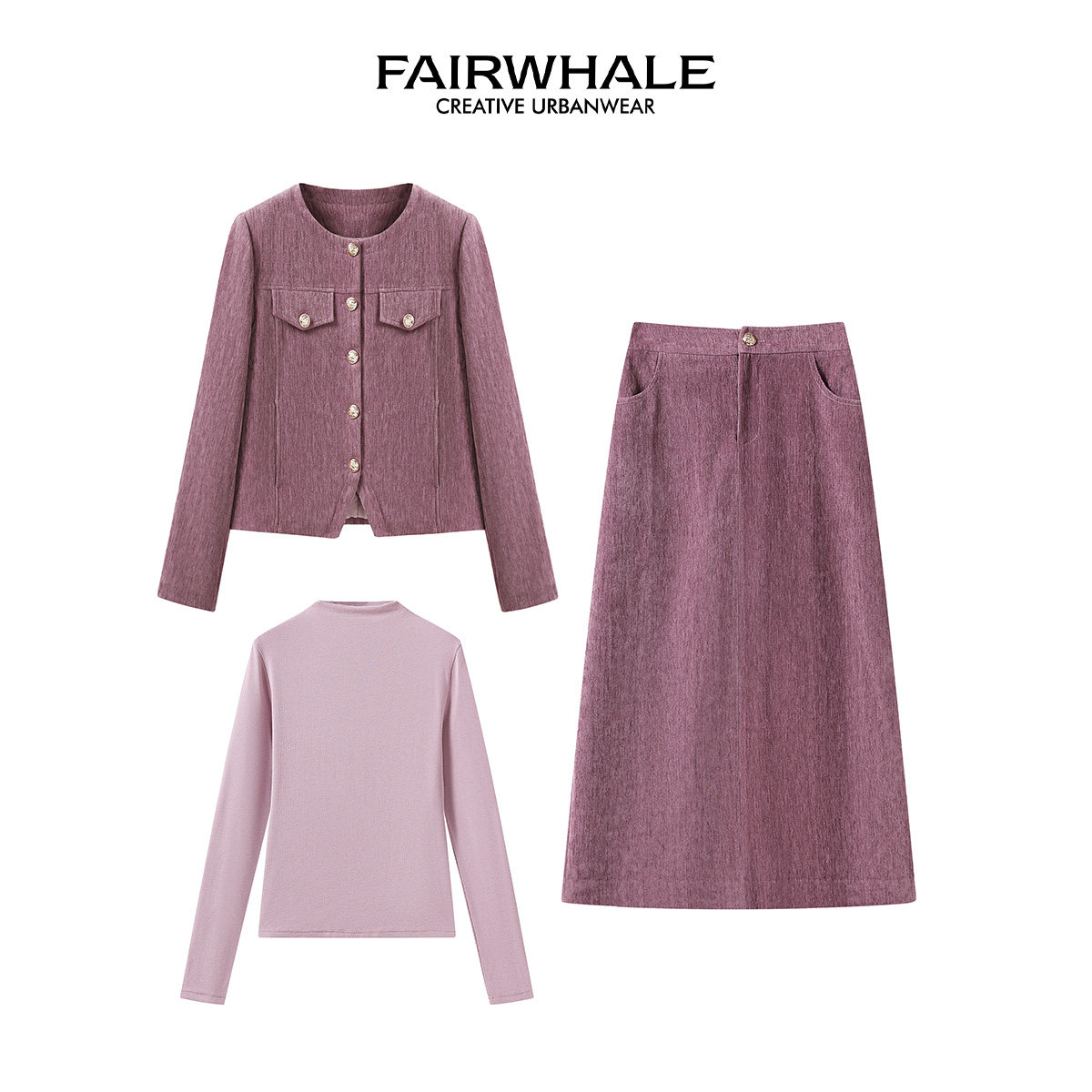 【马克华菲专场】马克华菲加厚外套高领打底衫显瘦半身裙三件套,淘宝优惠券,粉丝福利购,淘宝优惠卷